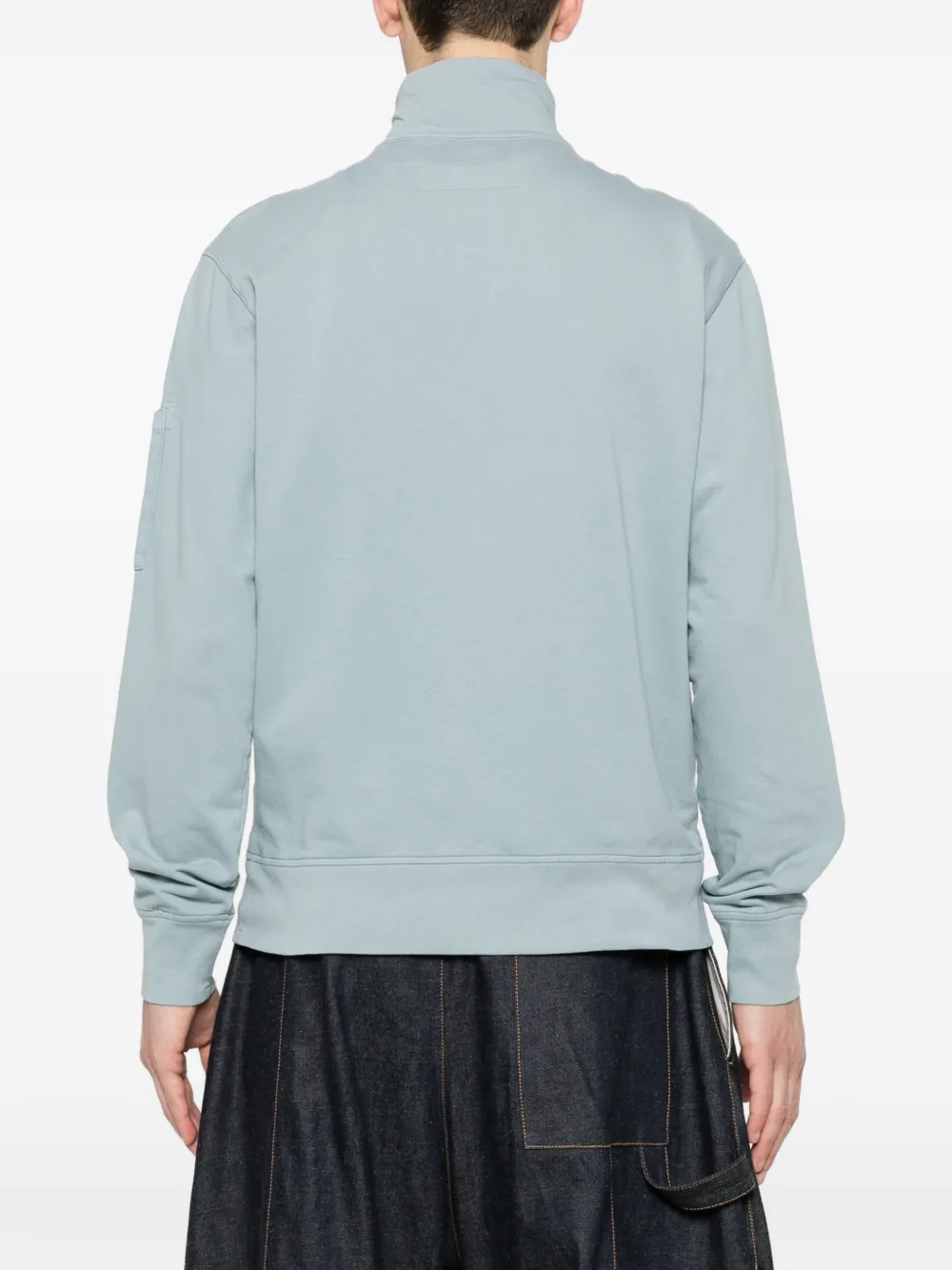 C.P. Company Sweater met halve rits Blauw