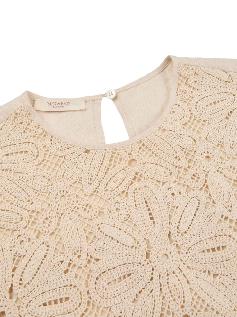  Glanshirt Macramé-lace Top - Neutrals 
