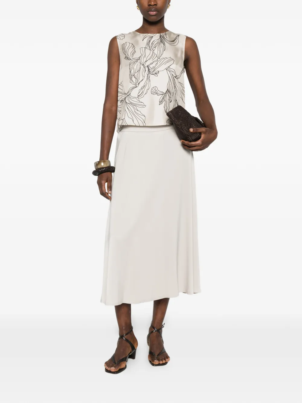  Rosso 35 Slip Midi Skirt - Neutrals 