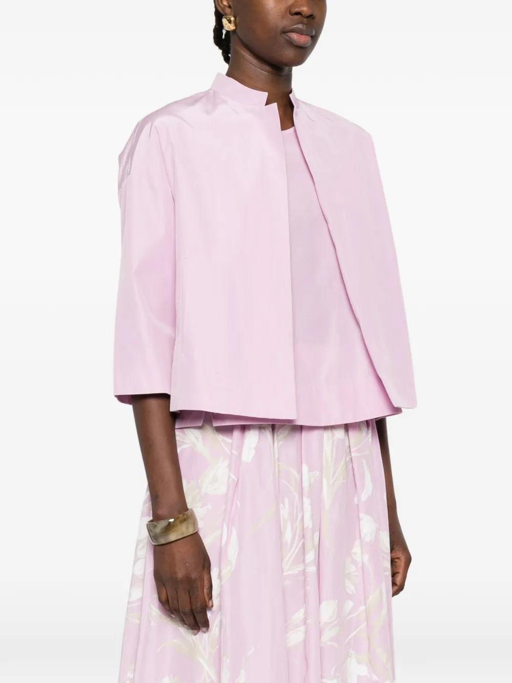  Rosso 35 Funnel-neck Jacket - Pink 