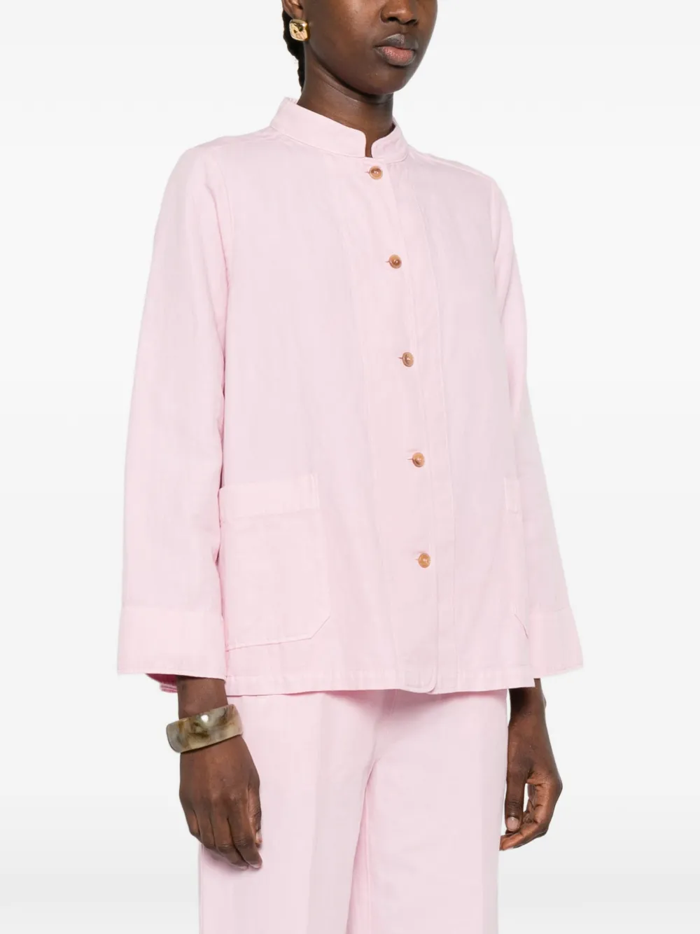  Rosso 35 Pocket Button Jacket - Pink 