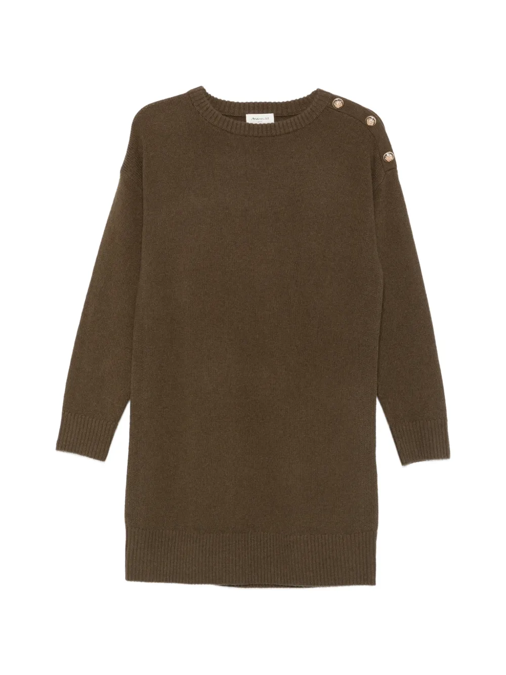 MAISON123 Lina button-detail mini dress - Verde