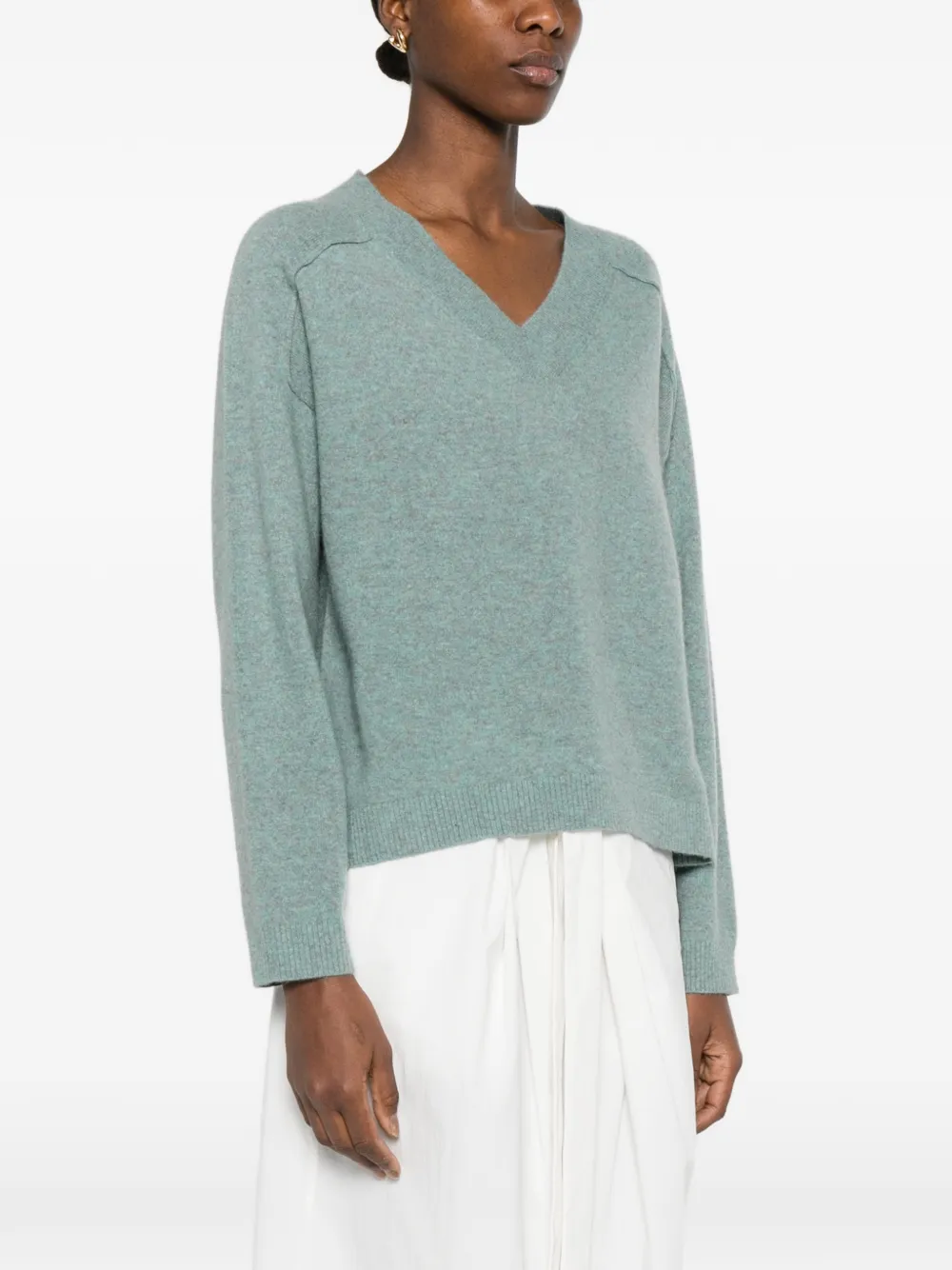 Bary V-Neck Long-Sleeve Sweater