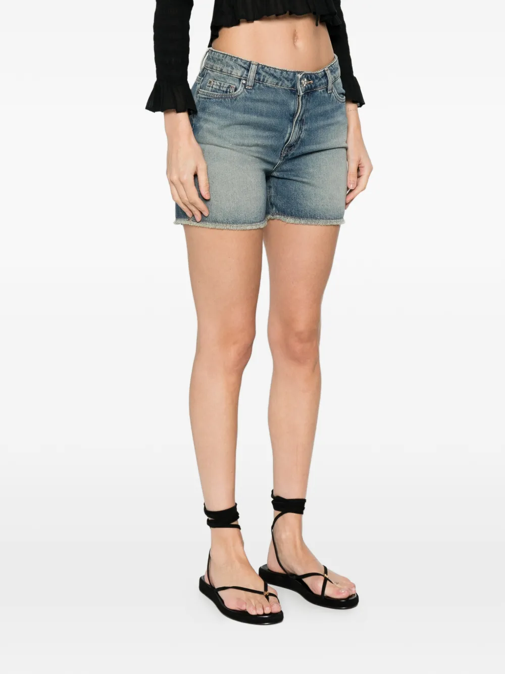 MAISON123 Steffie shorts met franje Blauw