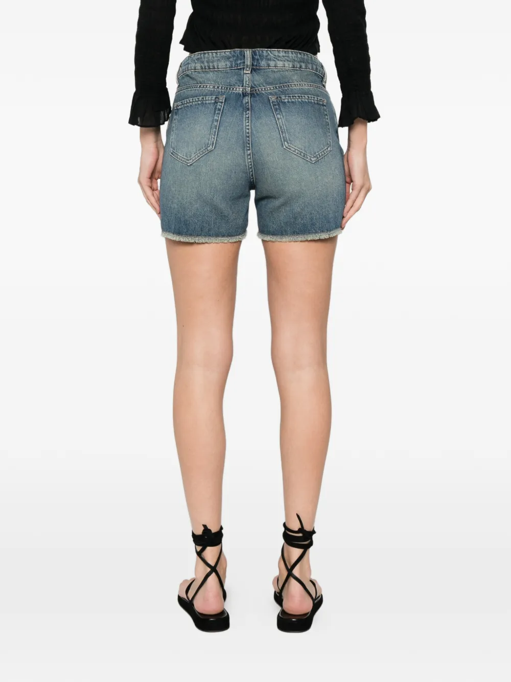 MAISON123 Steffie shorts met franje Blauw