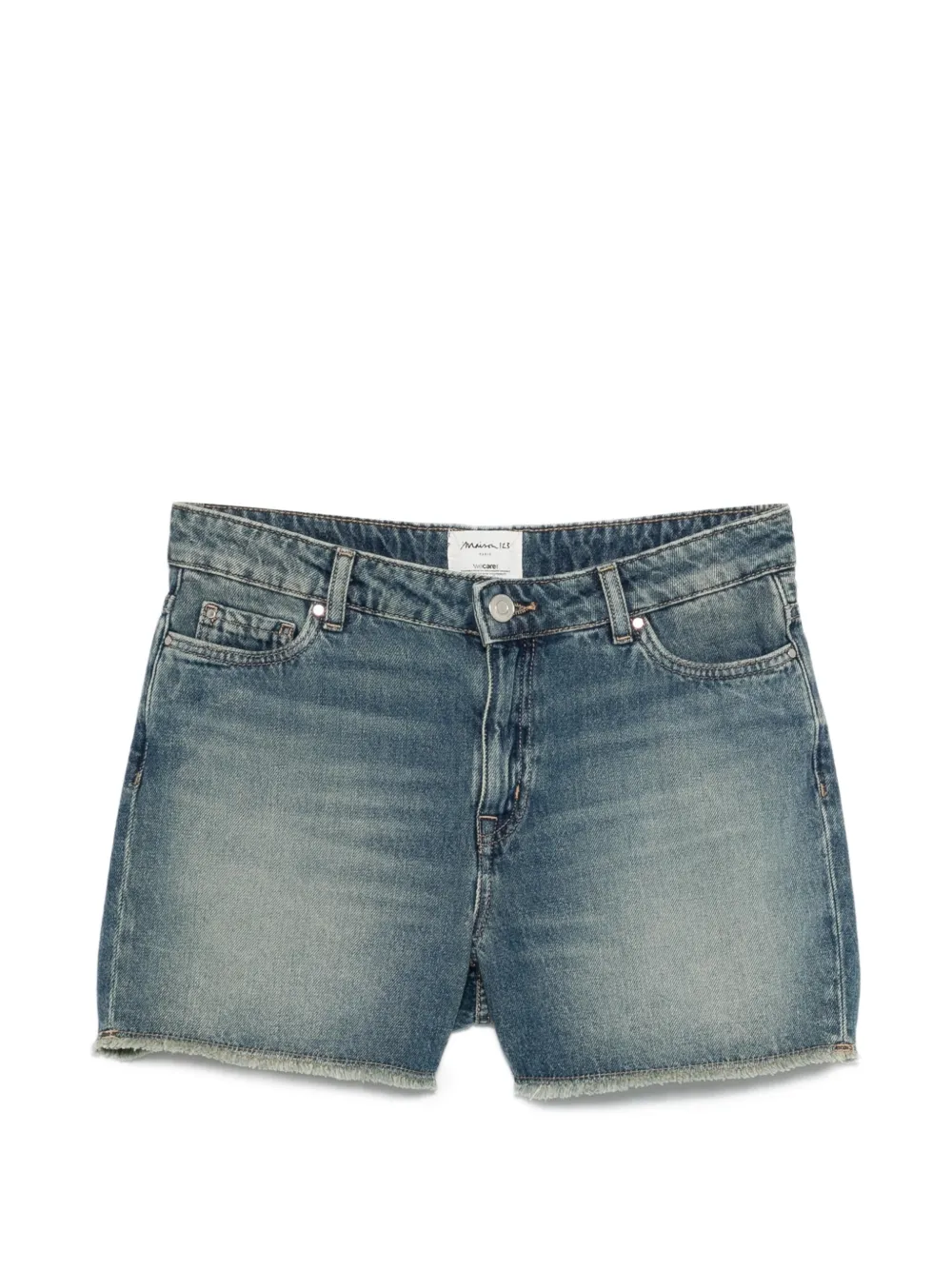 MAISON123 Steffie frayed shorts - Blue