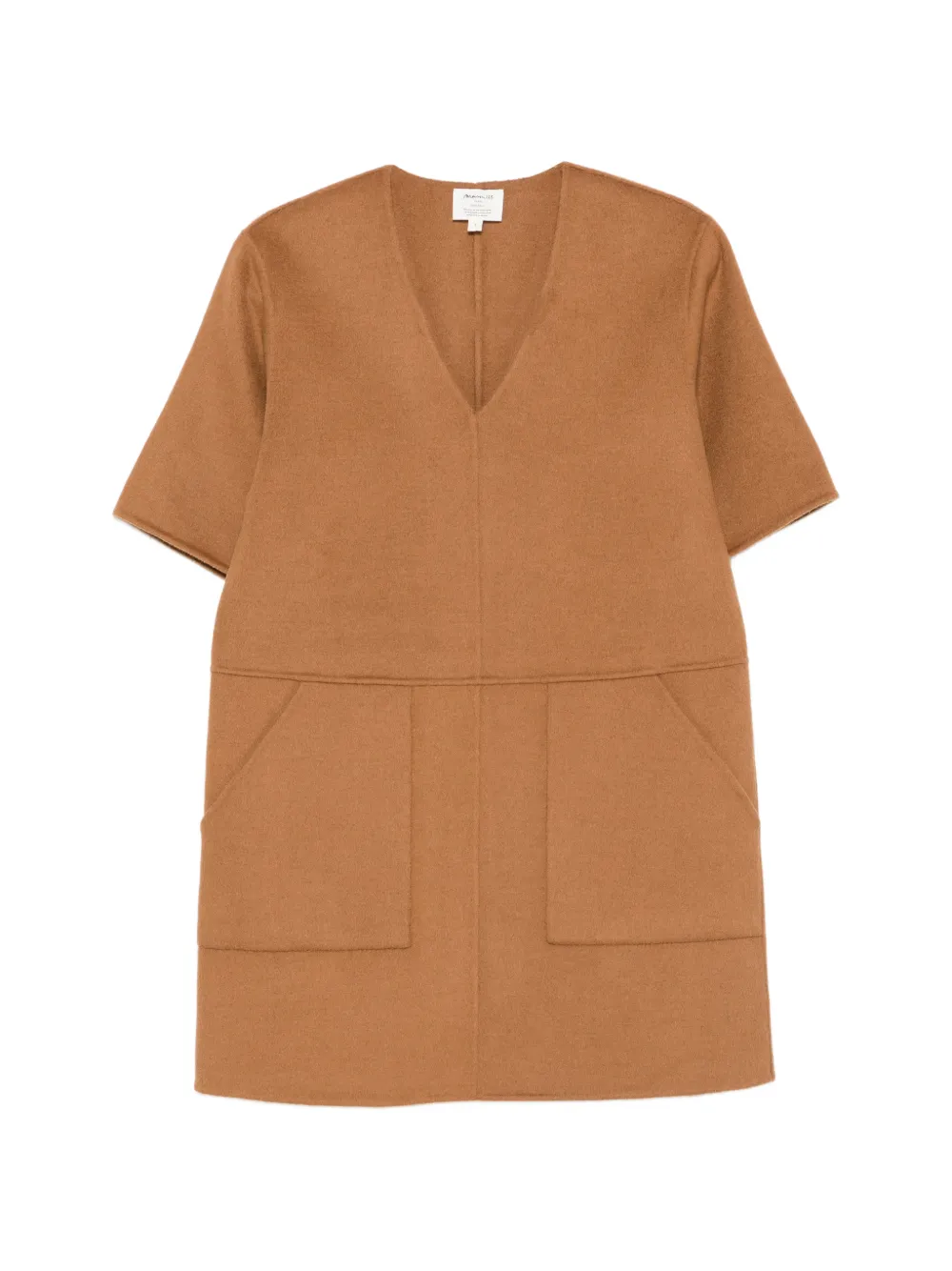 MAISON123 V-neck patch-pocket mini dress - Marrone