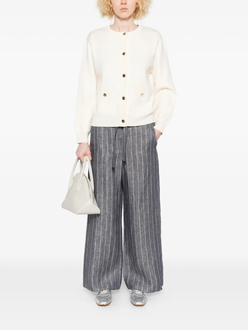  Maison123 Peterson Button Pocket Cardigan - Neutrals 