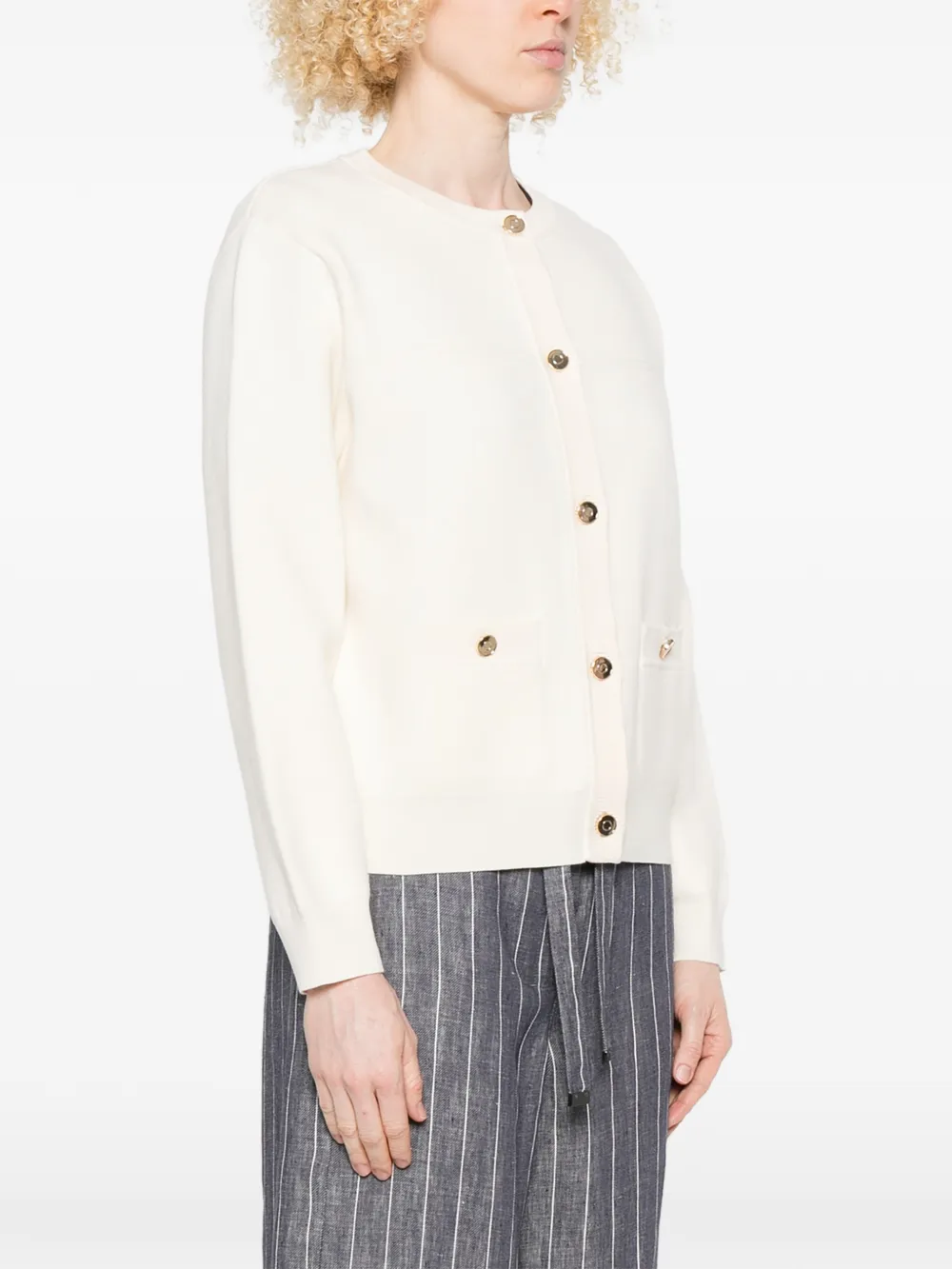  Maison123 Peterson Button Pocket Cardigan - Neutrals 