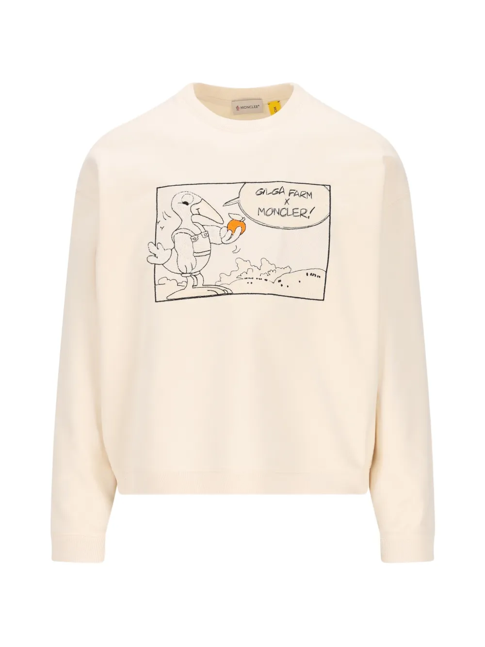 Moncler x Moncler x Gilga Farm cartoon embroidered sweatshirt - Toni neutri