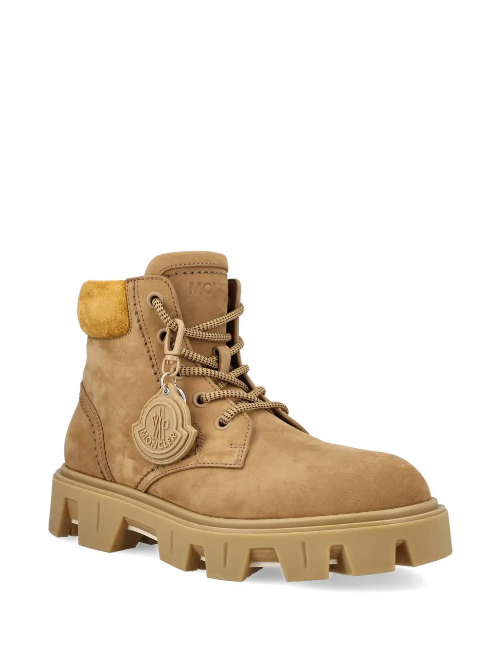 Moncler Peak City lace-up boots Beige