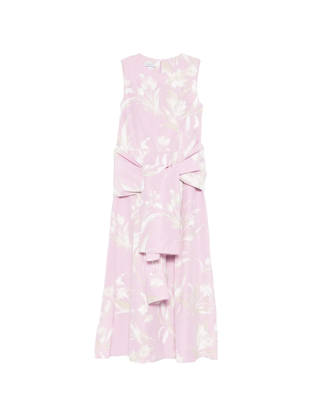 Rosso 35 Floral Belted Midi Dress In Pink