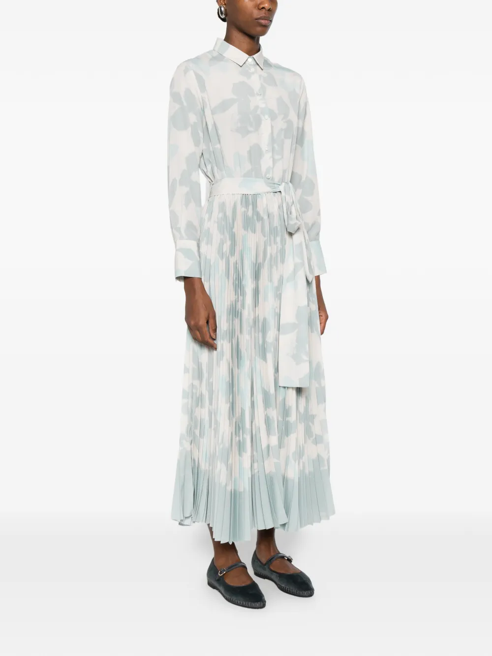  Rosso 35 Pleated Midi Dress - Neutrals 