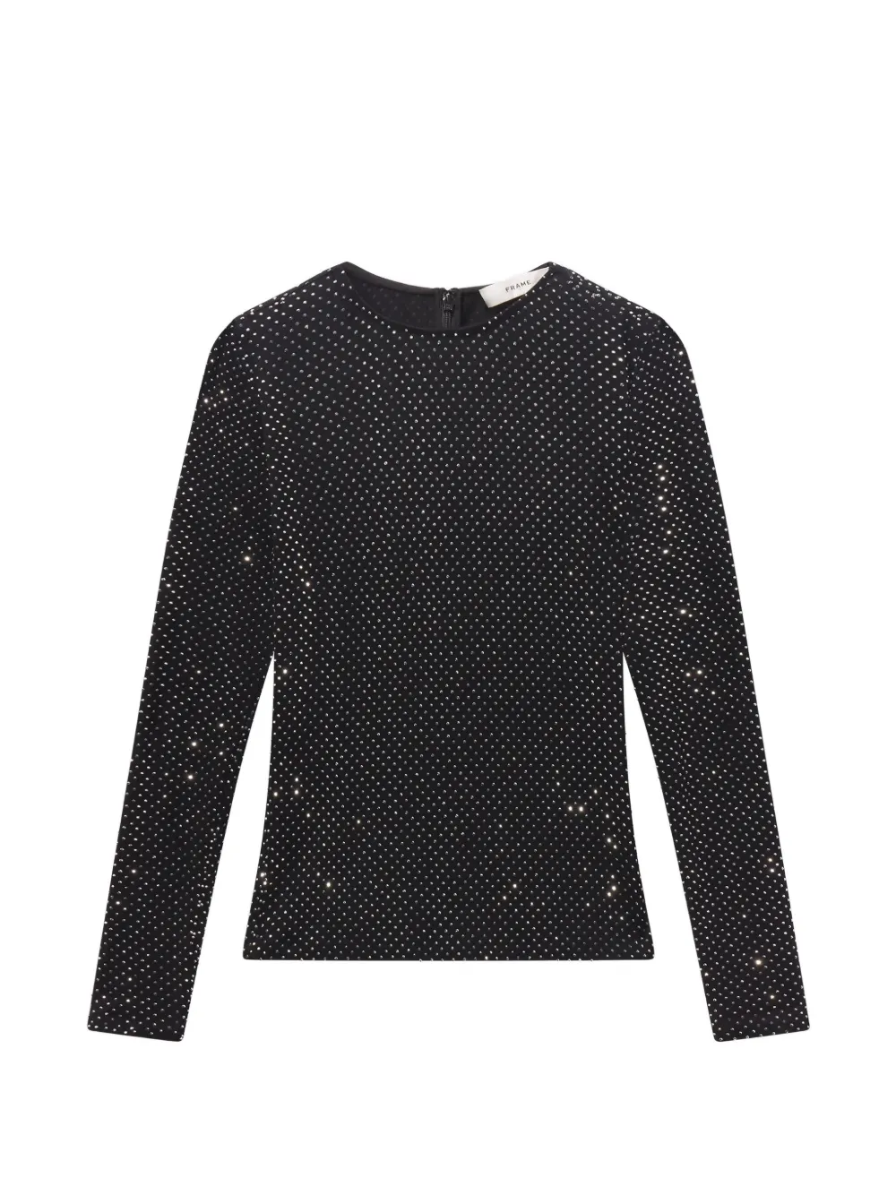 FRAME long-sleeve embellished top - Nero