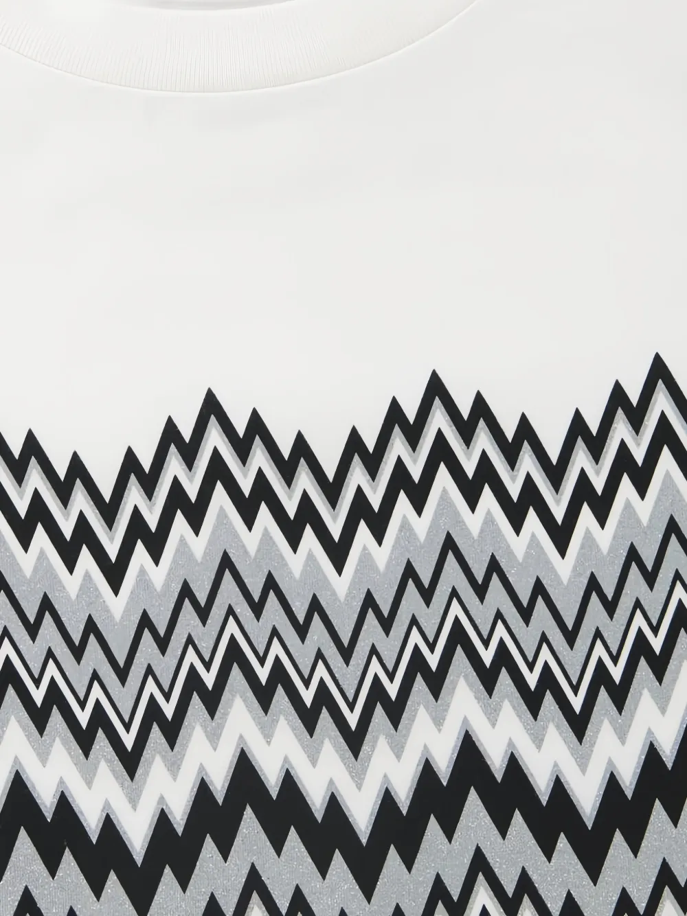 Missoni Kids T-shirt met zigzag patroon Wit
