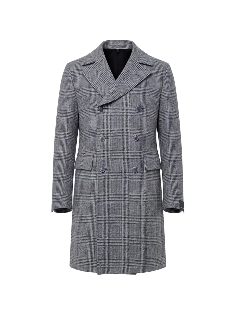 Tagliatore double-breasted check coat - Grey