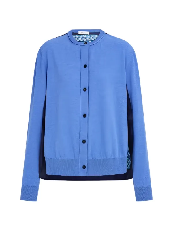Ferragamo Button Panel Cardigan in Blue
