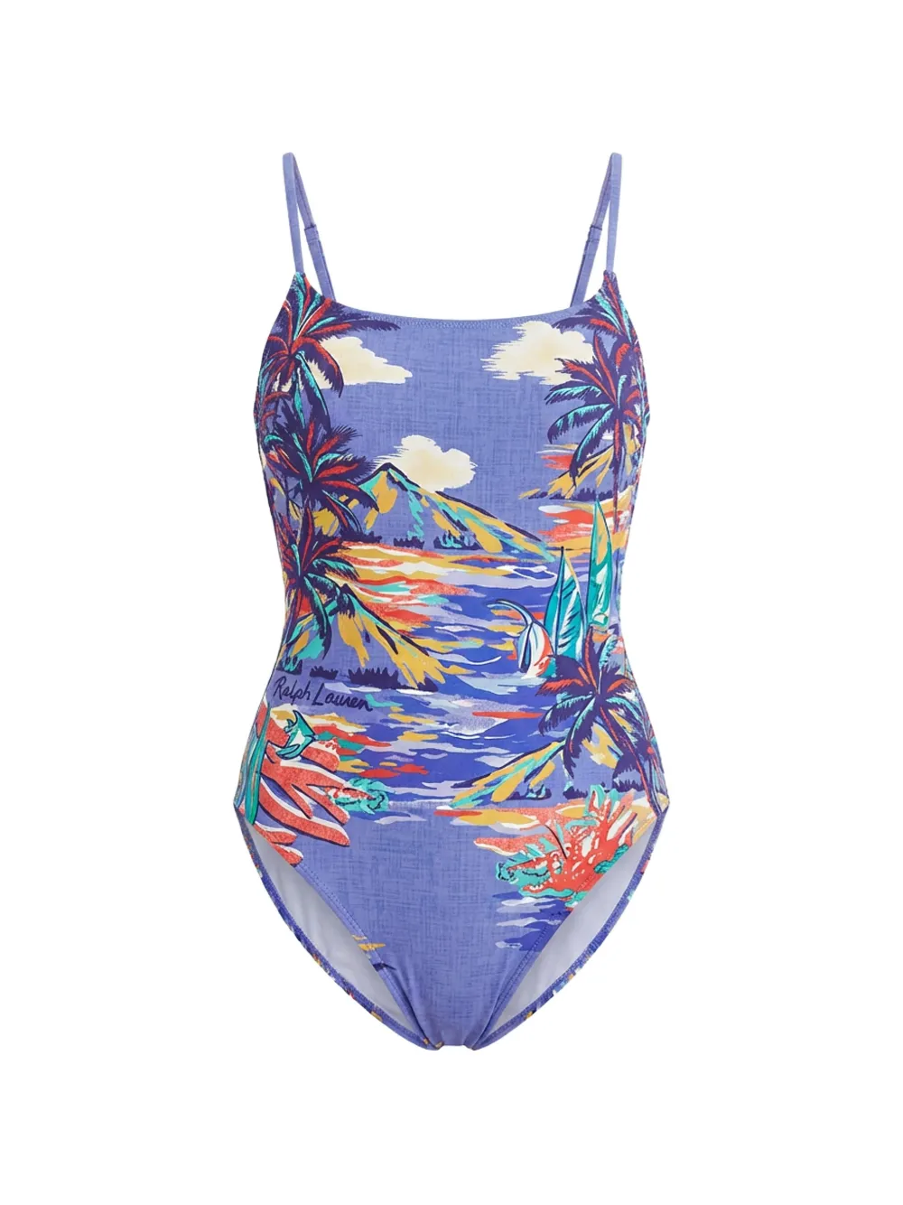 Polo Ralph Lauren Badeanzug mit grafischem Print - Violett