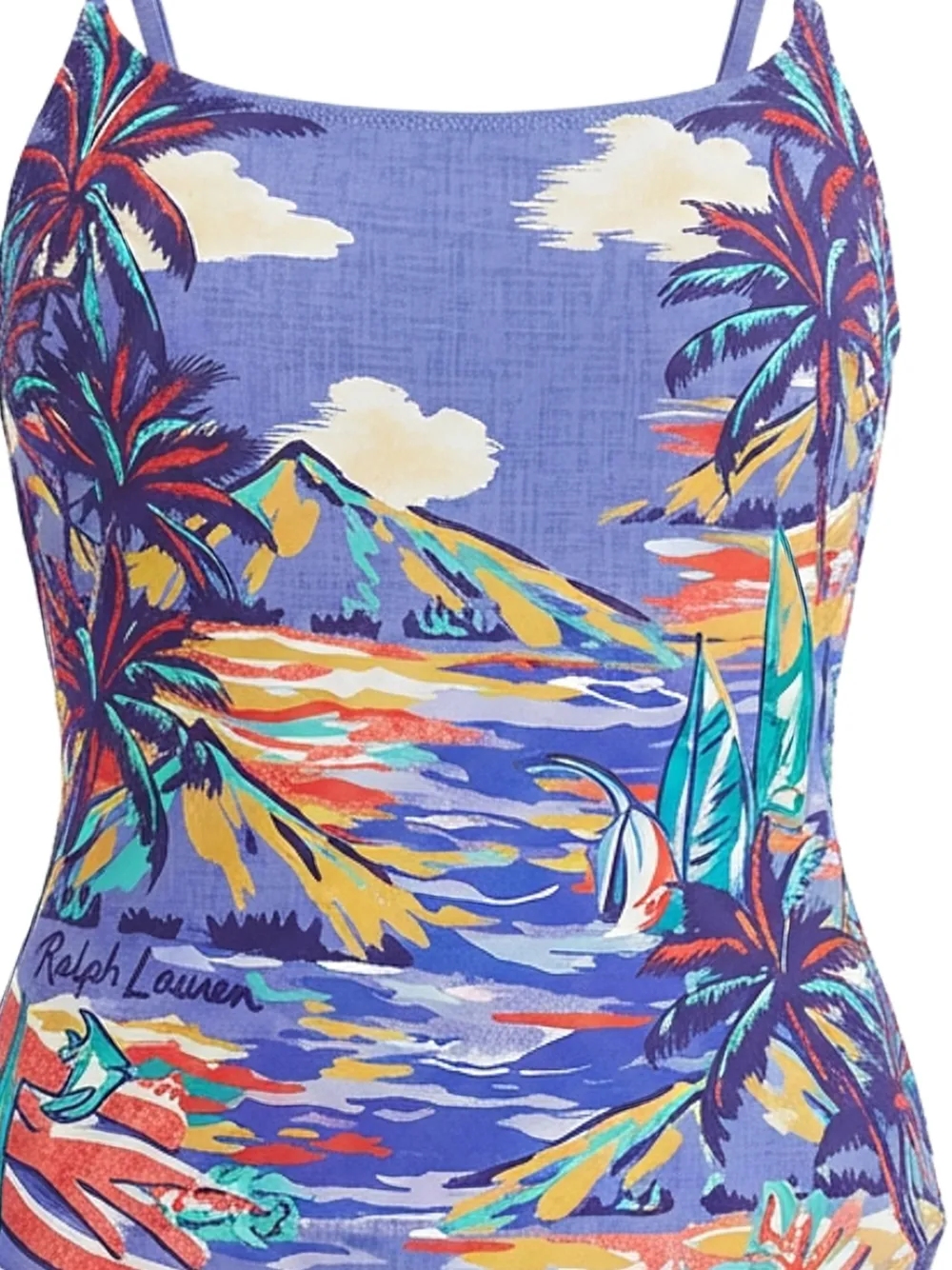 Polo Ralph Lauren Badpak met geometrische print Paars