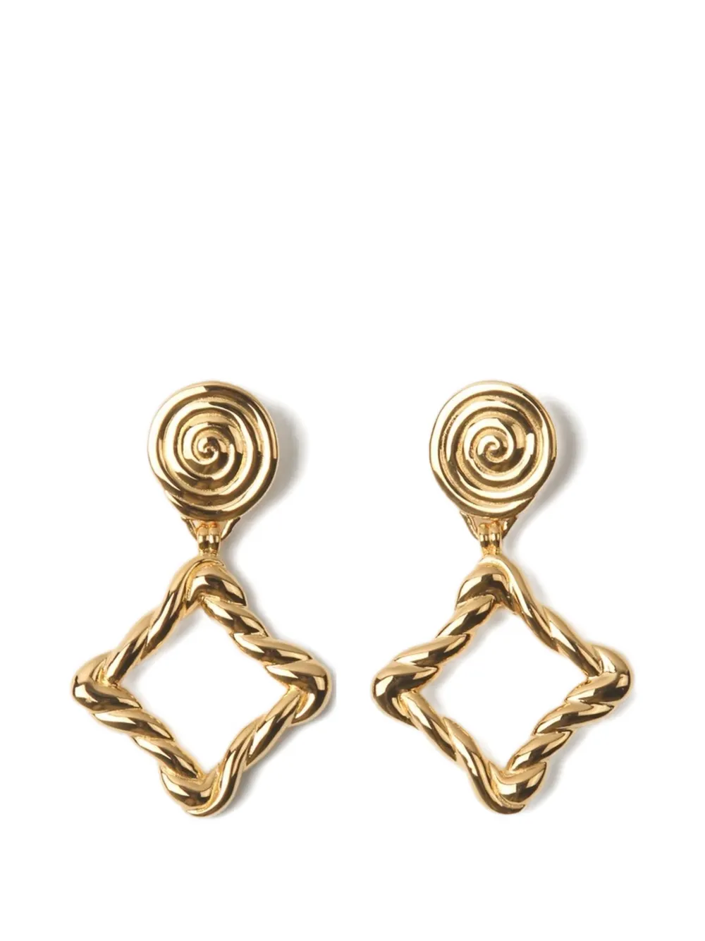 Rejina Pyo rectangle twirl earrings - Gold