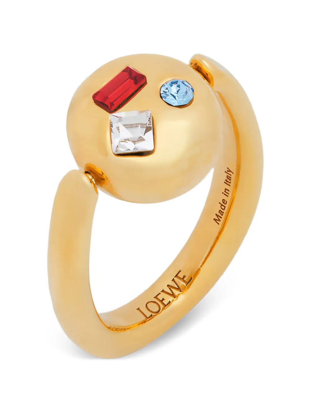  Loewe Crystal-embellished Ring - Gold 