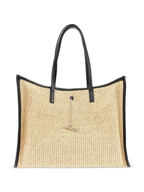 Alexander McQueen straw trim bag