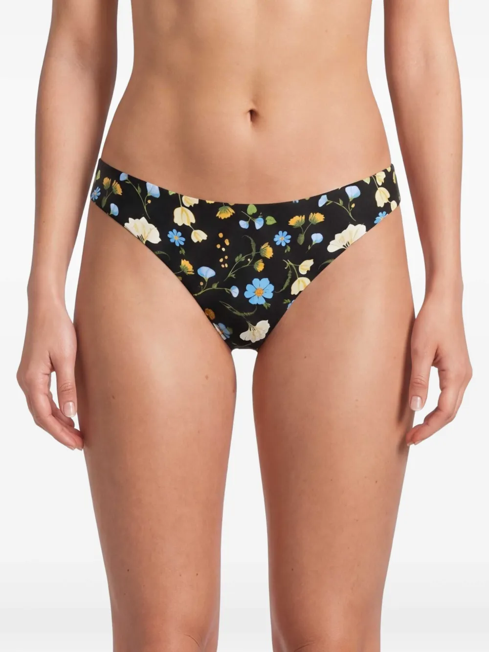 Seafolly Bikinislip met bloemenprint Zwart