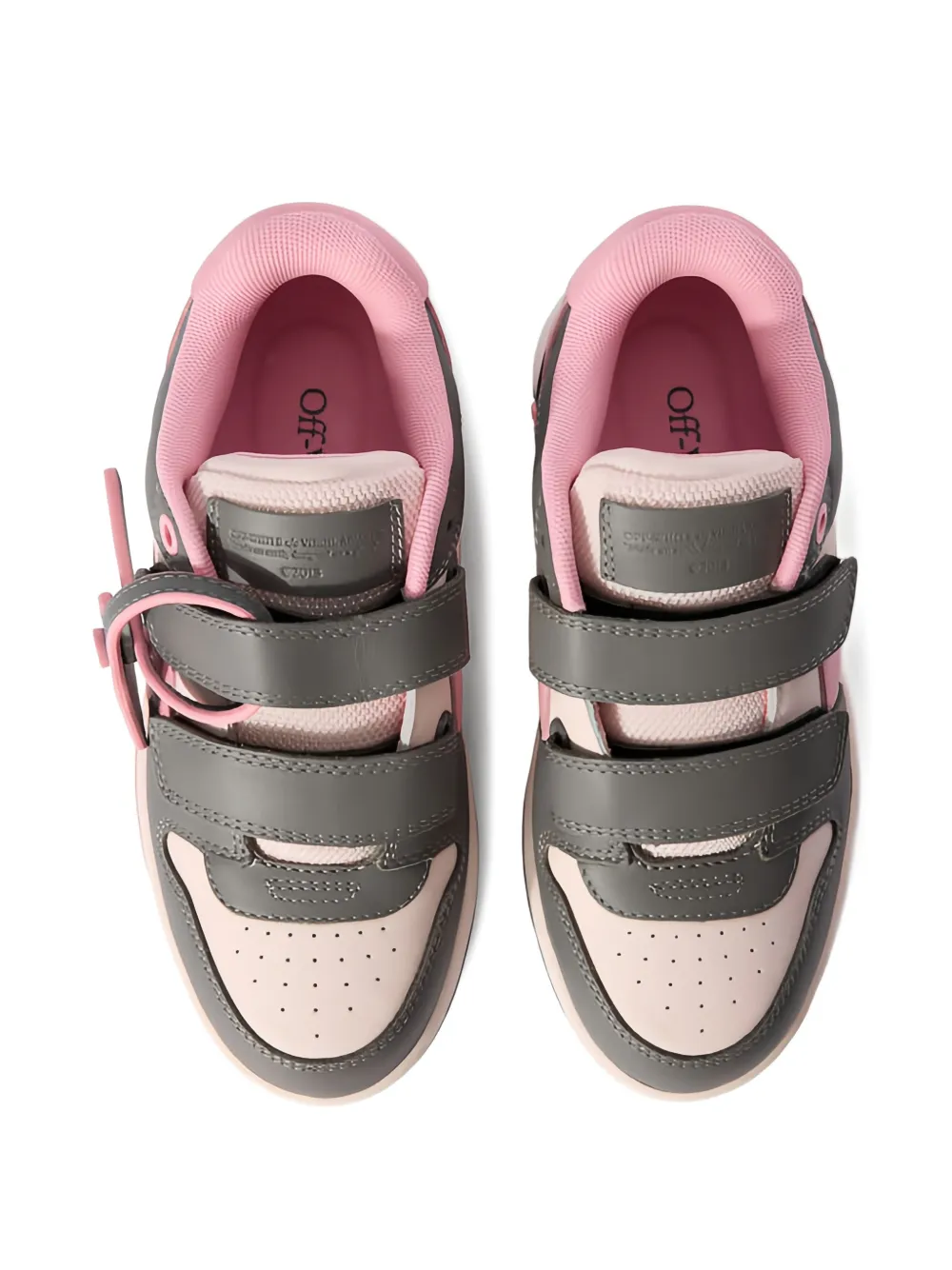 Off-White Kids Arrow sneakers met klittenband Grijs