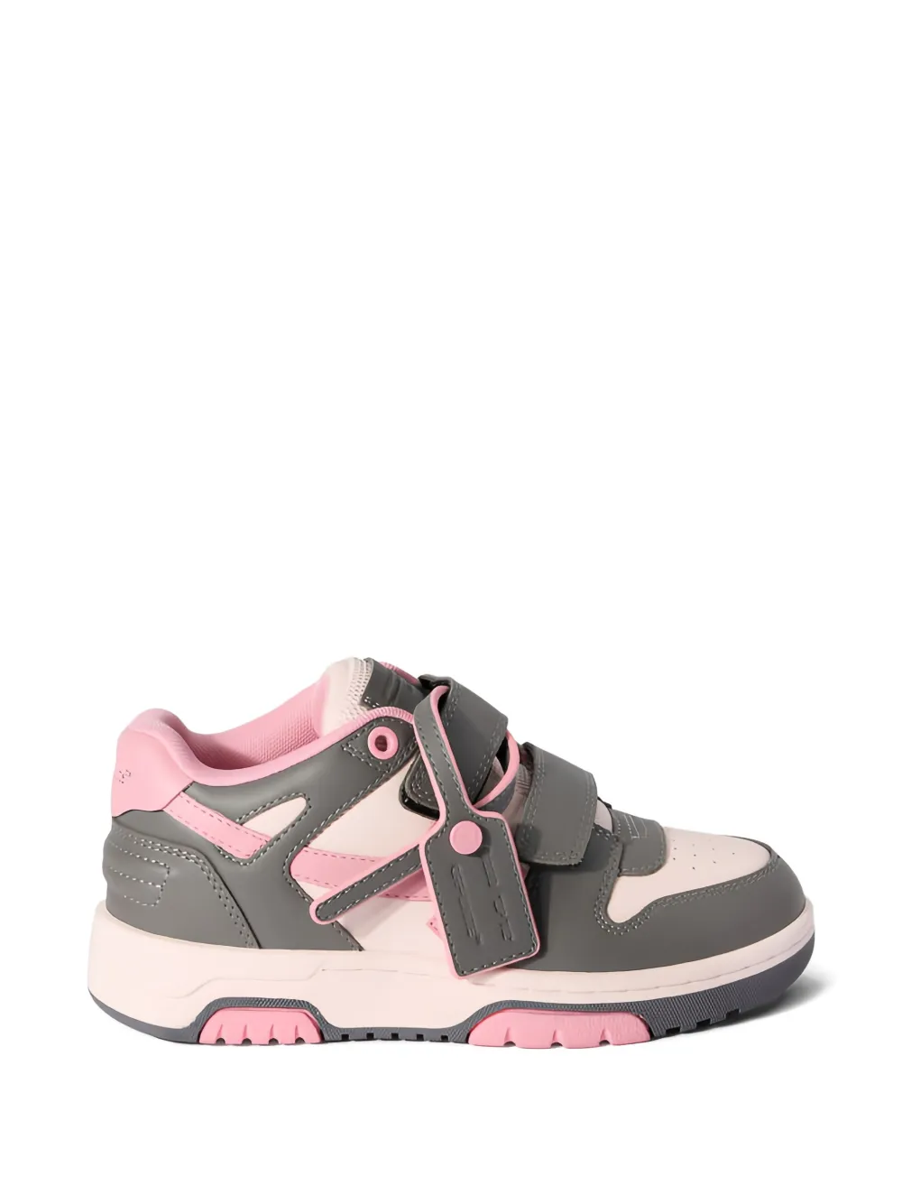 Off-White Kids Arrow sneakers met klittenband Grijs