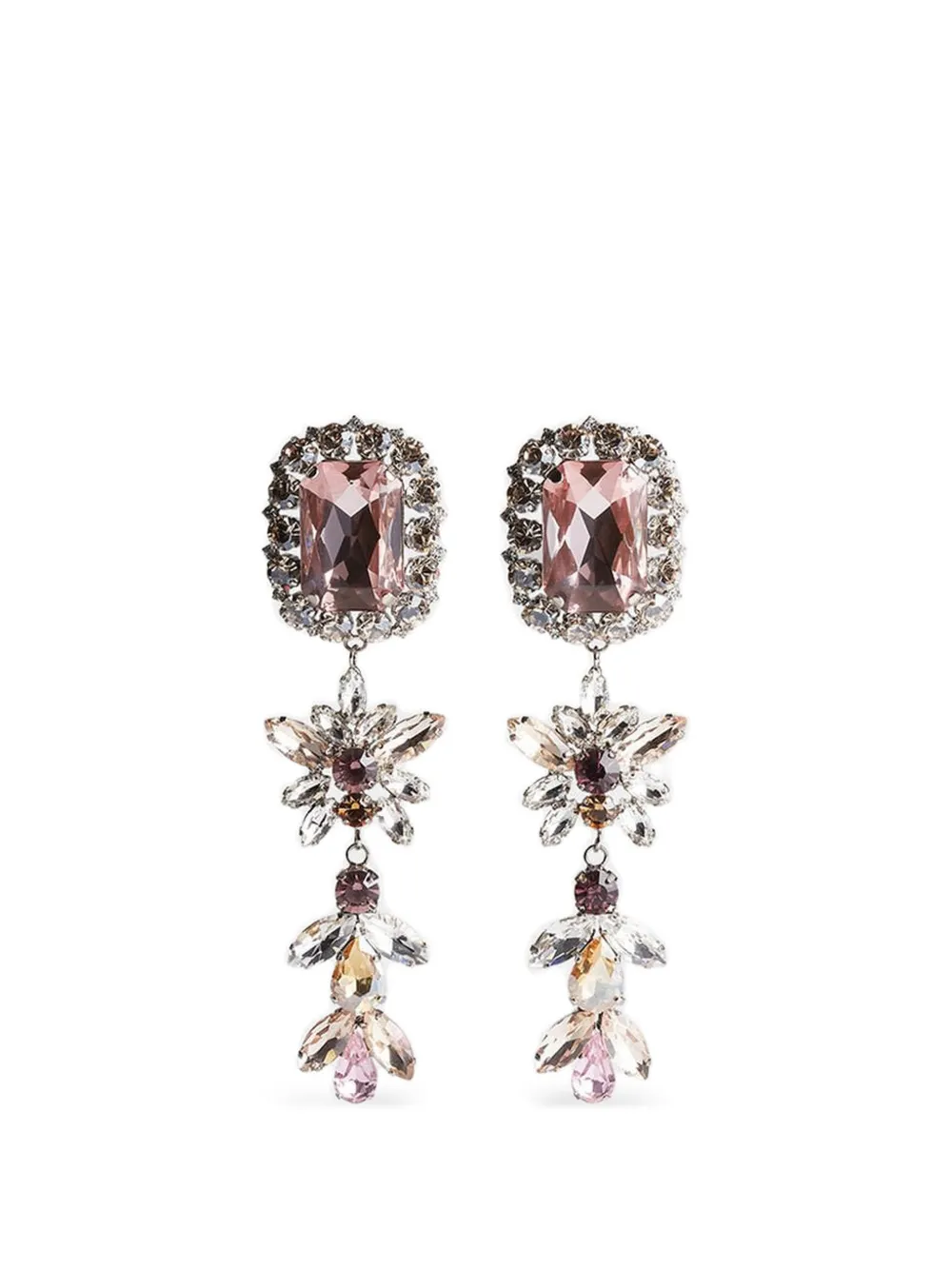 DSQUARED2 floral-motif earrings - Argento