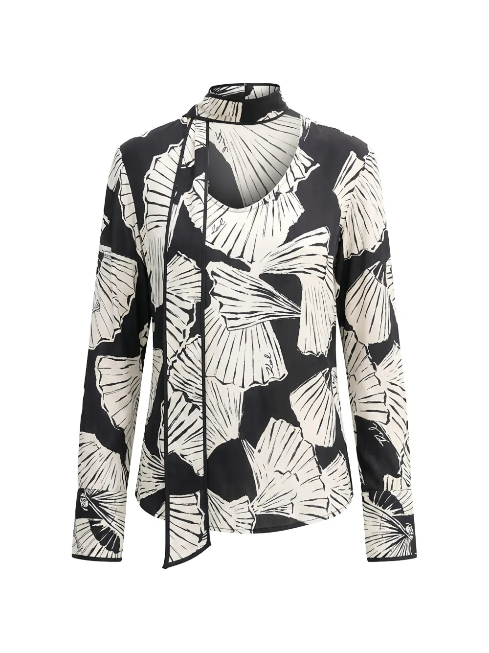 Karl Lagerfeld printed fluid blouse - Nero