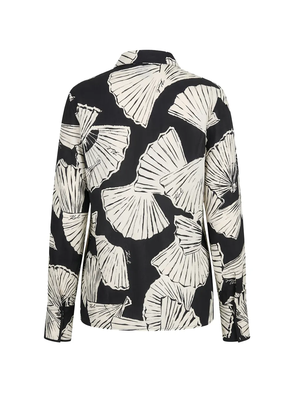  Karl Lagerfeld Printed Fluid Blouse - Black 