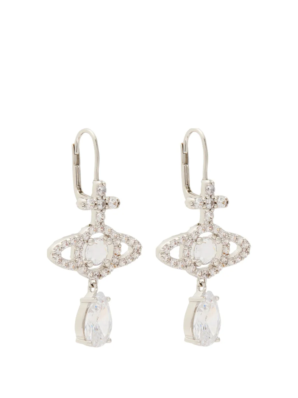 Vivienne Westwood orb drop earrings - Argento