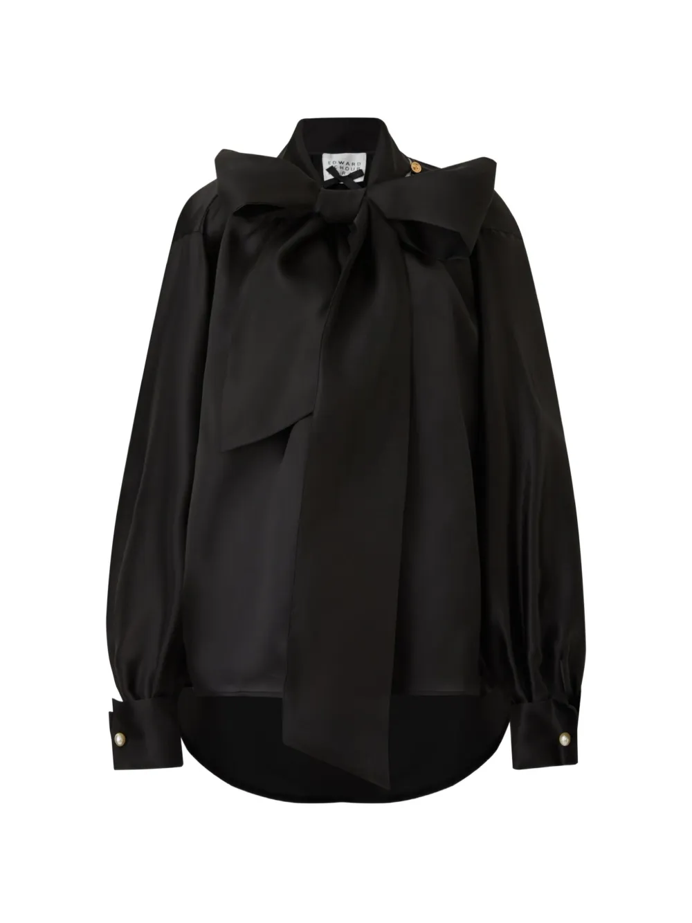 Edward Achour Paris bow blouse - Nero
