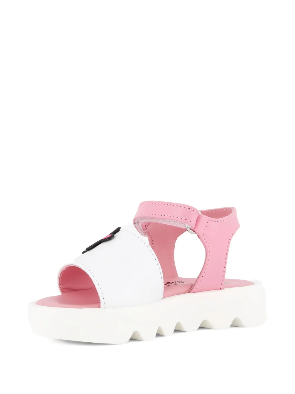 Moschino Kids flower appliqué sandals - Bianco