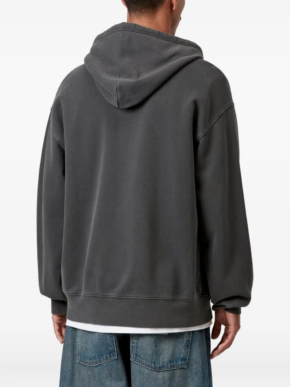 Carhartt WIP Nelson hoodie met logopatch en rits Grijs