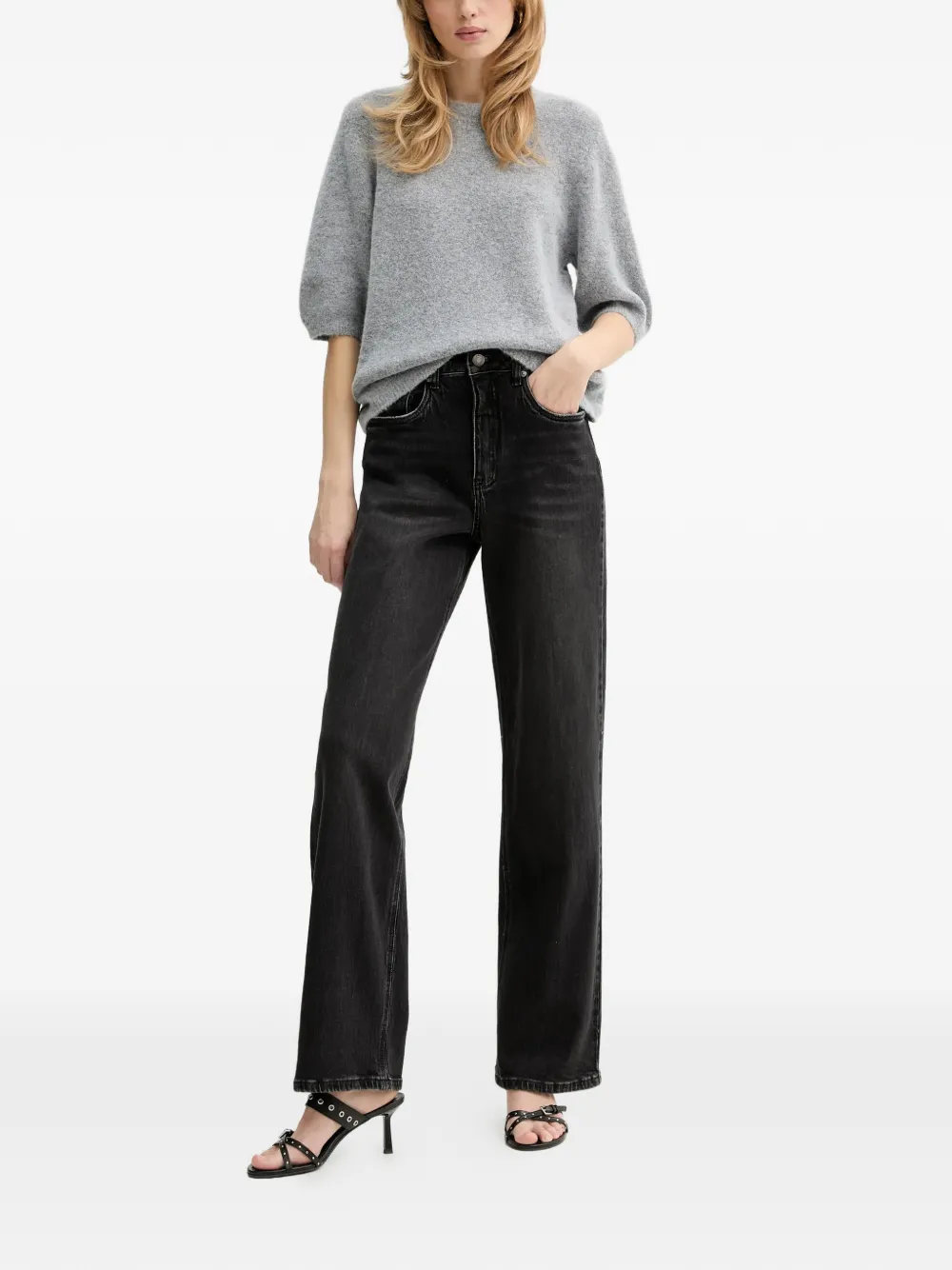  Gestuz Black Straight-leg Jeans 
