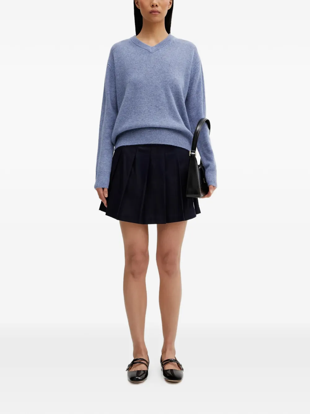 Sporty & Rich Trui met V-hals Blauw