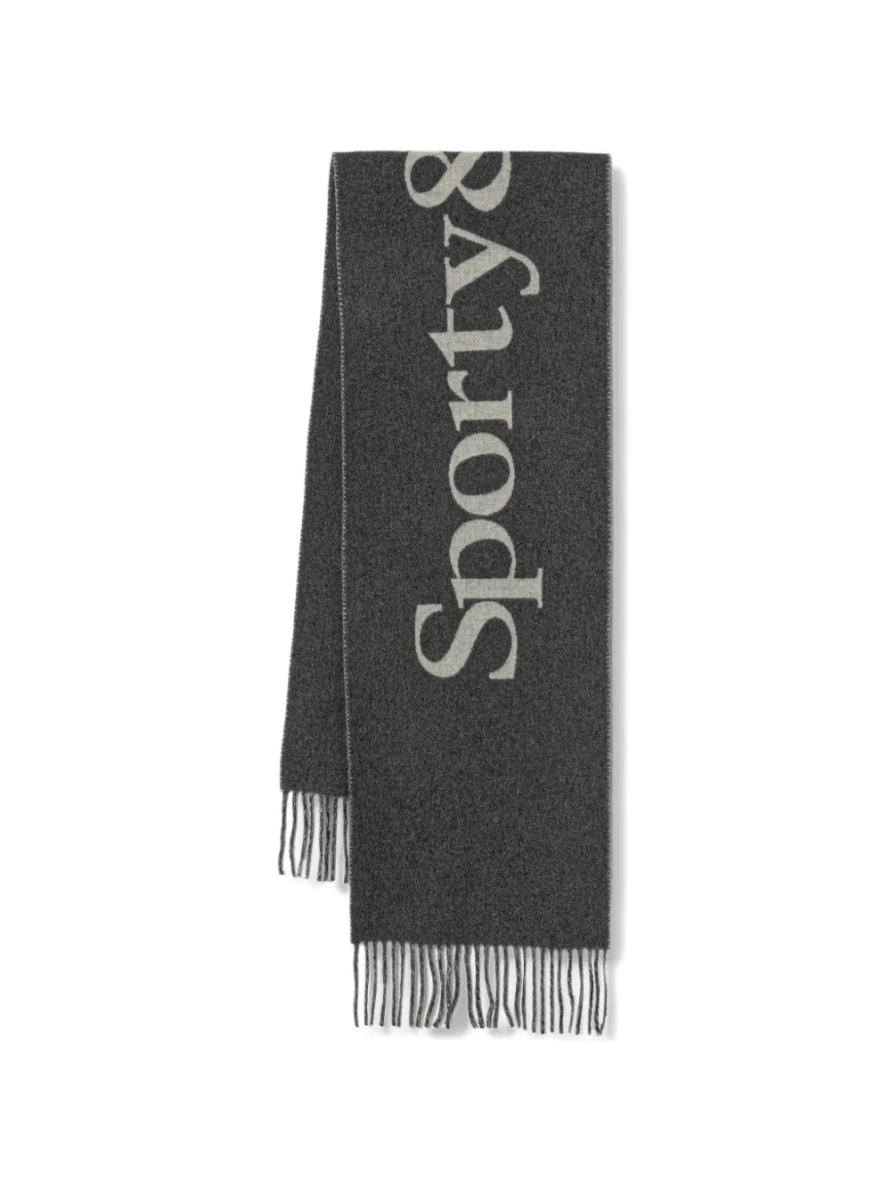 Sporty & Rich fringed scarf - Grigio