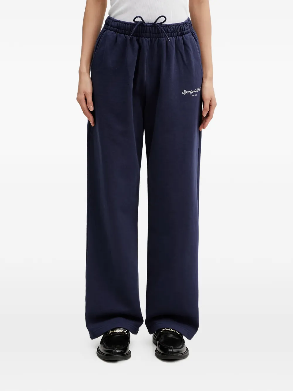 Sporty & Rich drawstring-waist track pants - Blu
