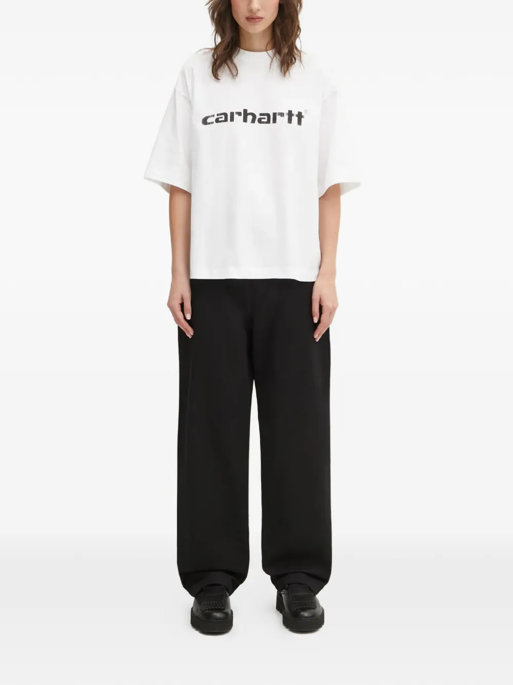 Carhartt WIP Broek met logopatch Zwart
