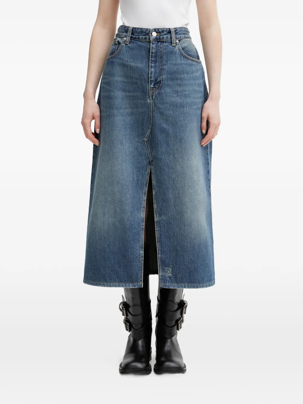 Carhartt WIP Brandon front-split midi skirt - Blu