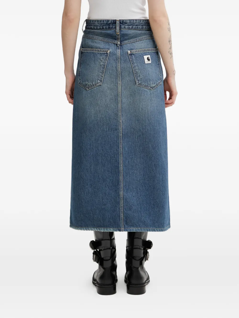 Carhartt WIP Brandon midi-rok met split Blauw