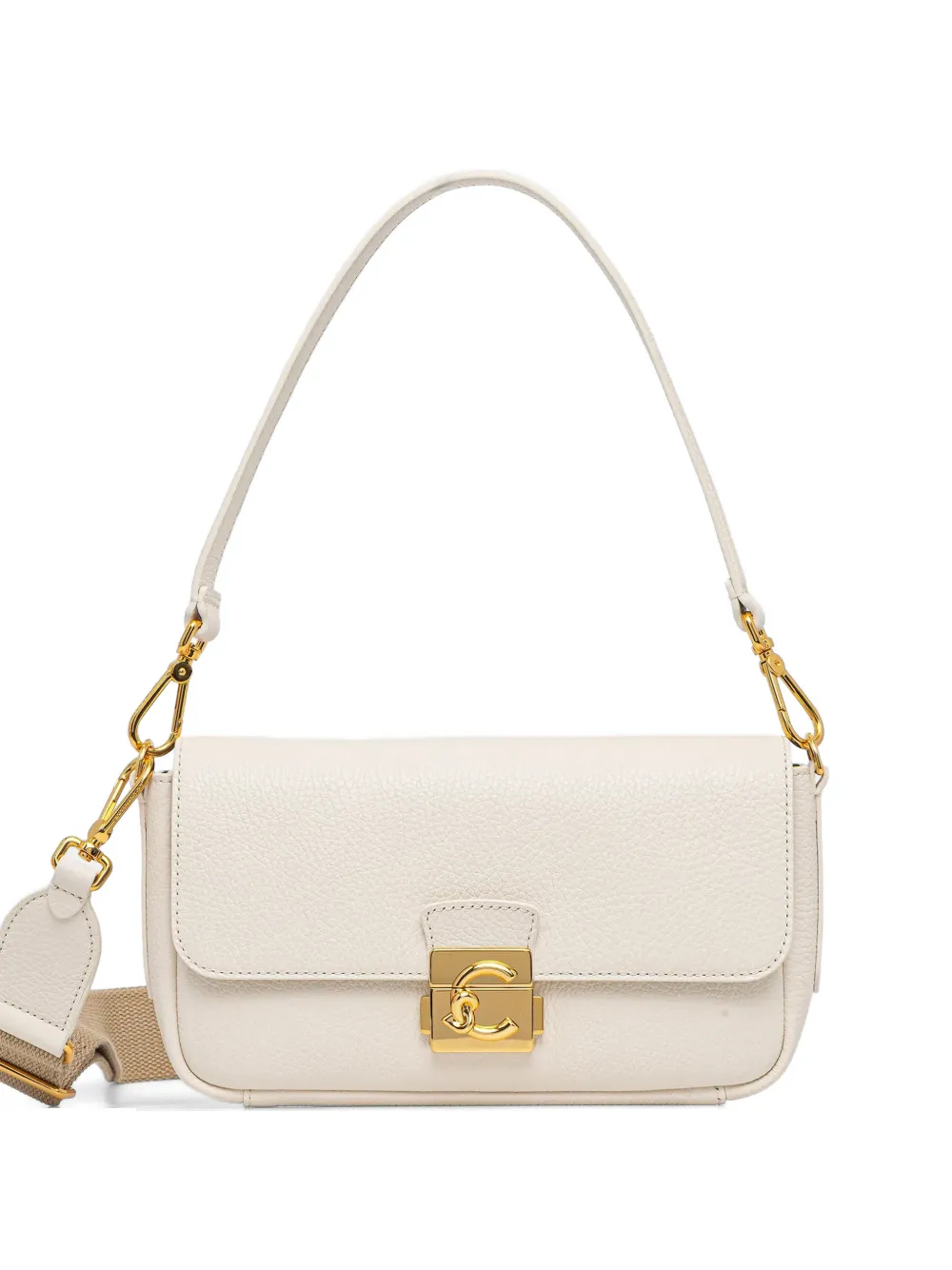 Coccinelle medium C-Me Lock shoulder bag - Toni neutri