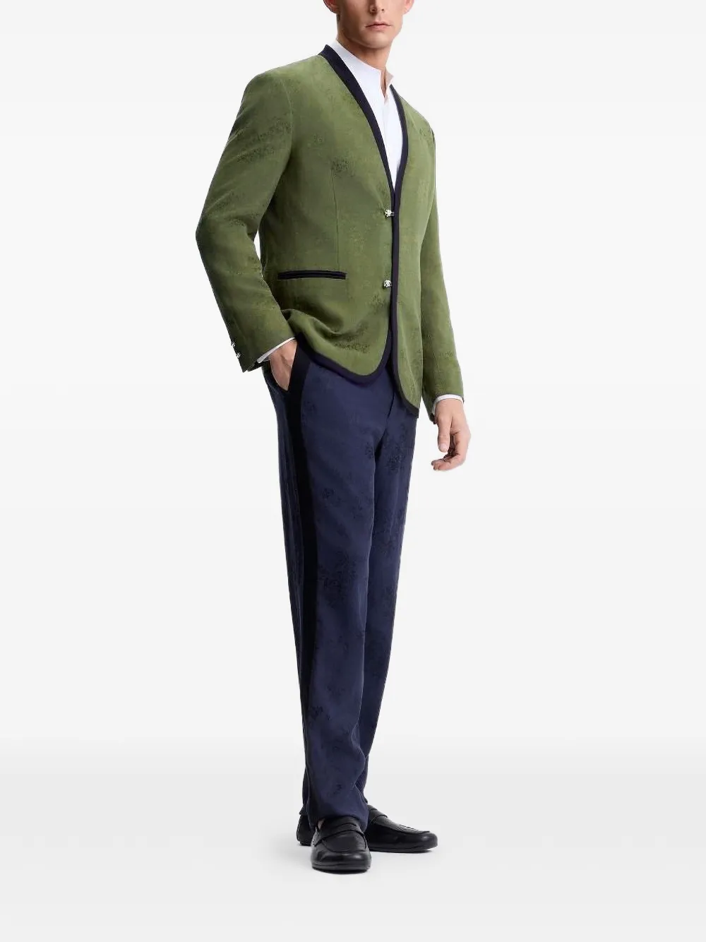  Shanghai Tang Single-breasted Blazer - Green 