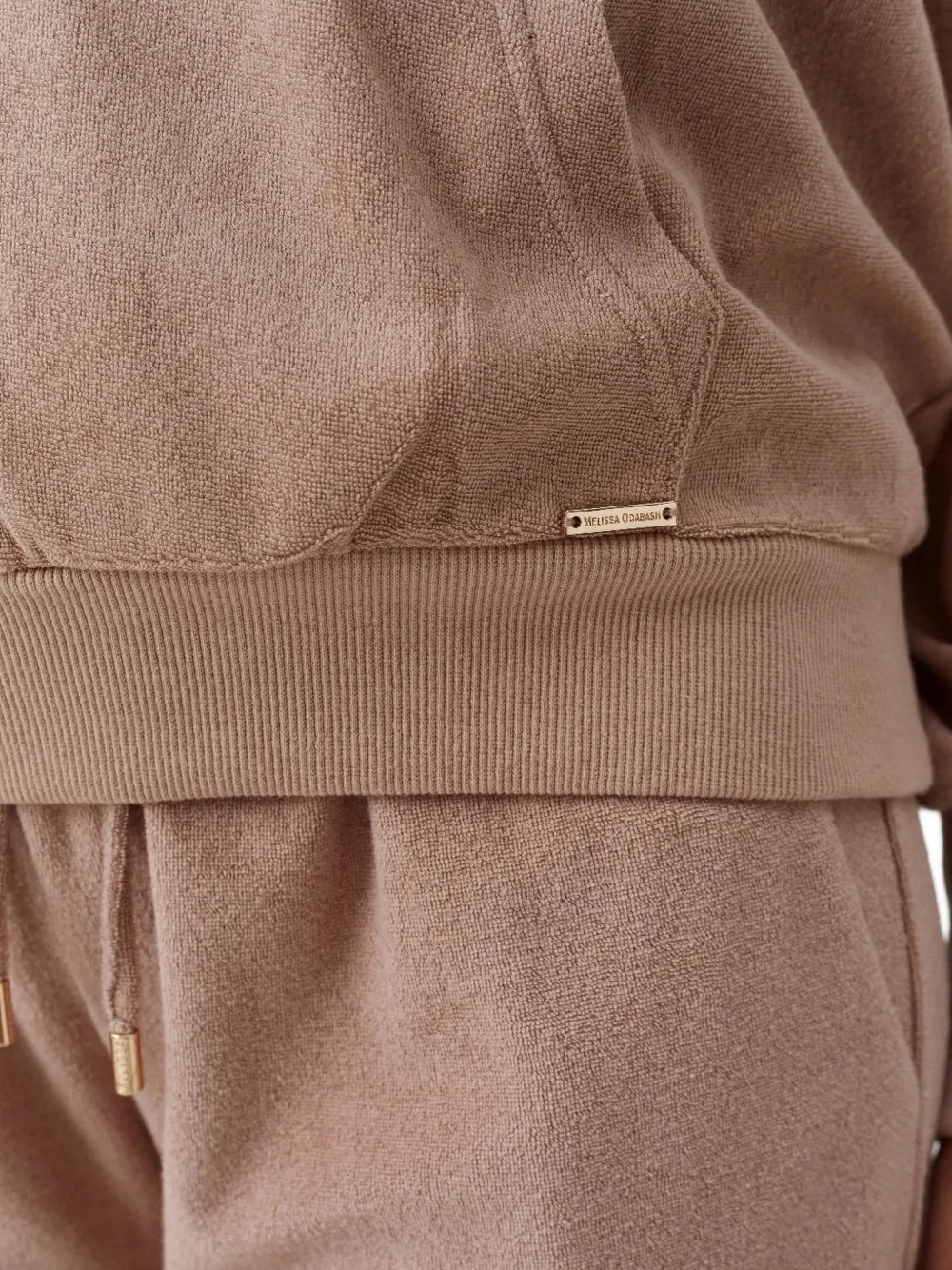 Melissa Odabash Nora hoodie met trekkoord Beige