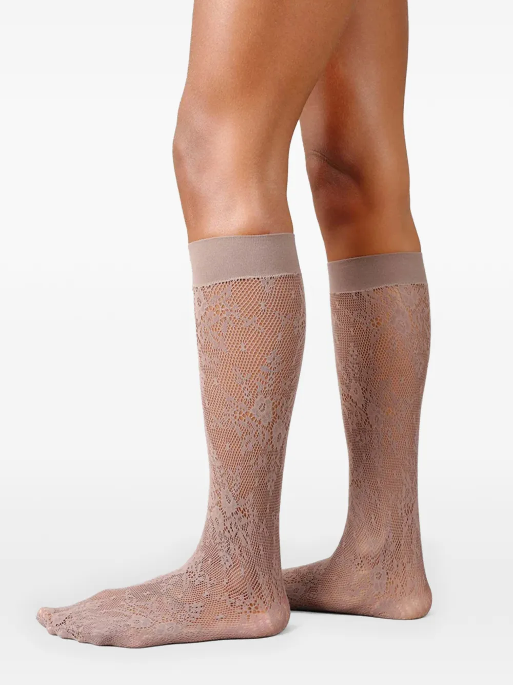 Swedish Stockings Rosa lace knee-high socks - Grigio
