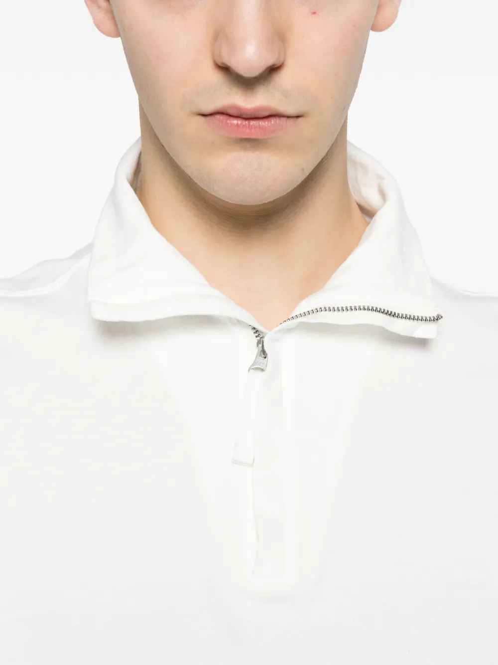 C.P. Company Sweater met halve rits Wit