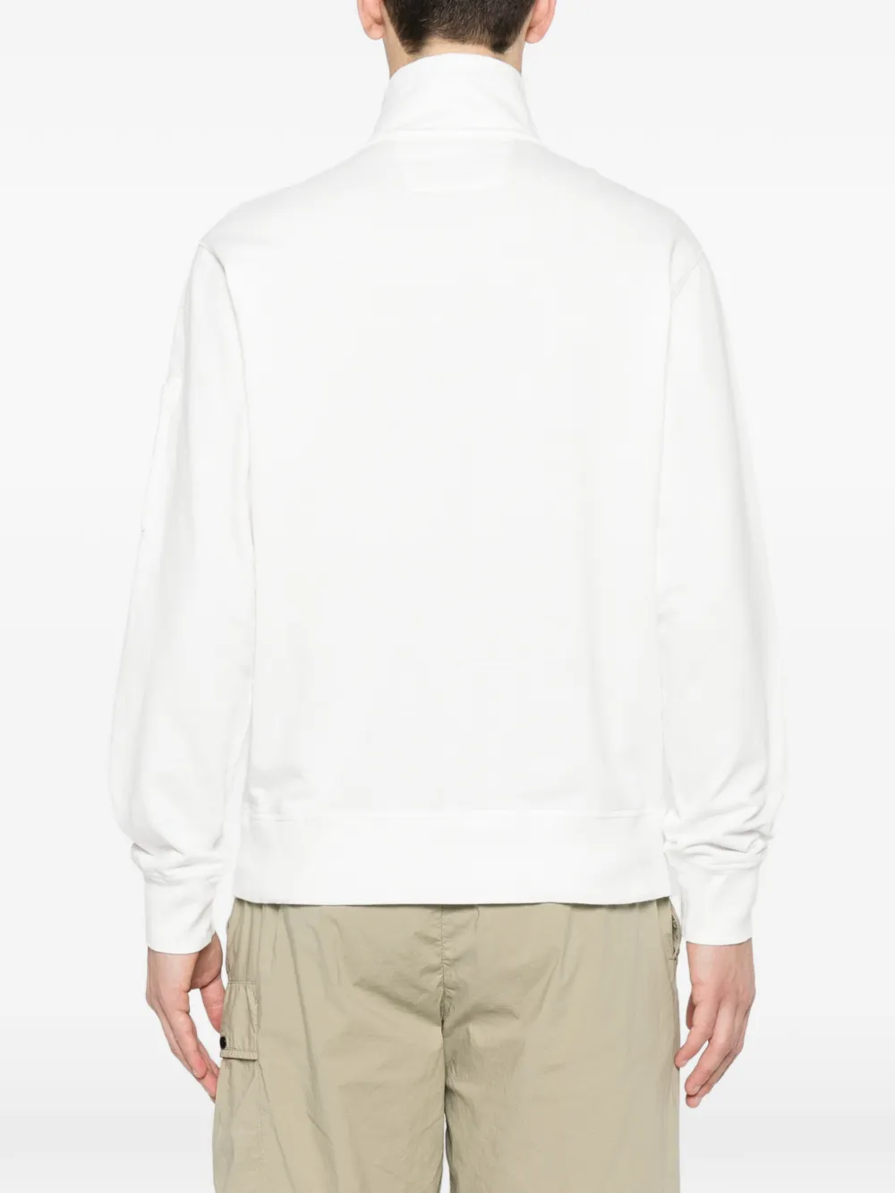 C.P. Company Sweater met halve rits Wit