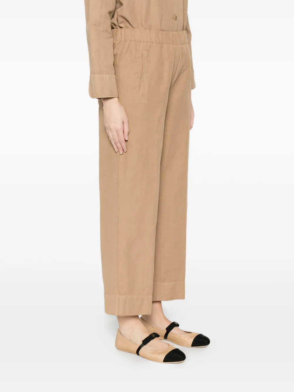  Rosso 35 Elasticated-waist Cropped Trousers - Brown 